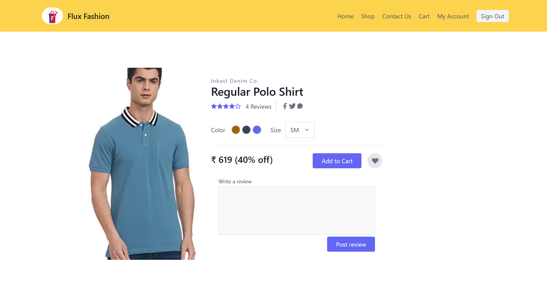 Flux Fashion storefront